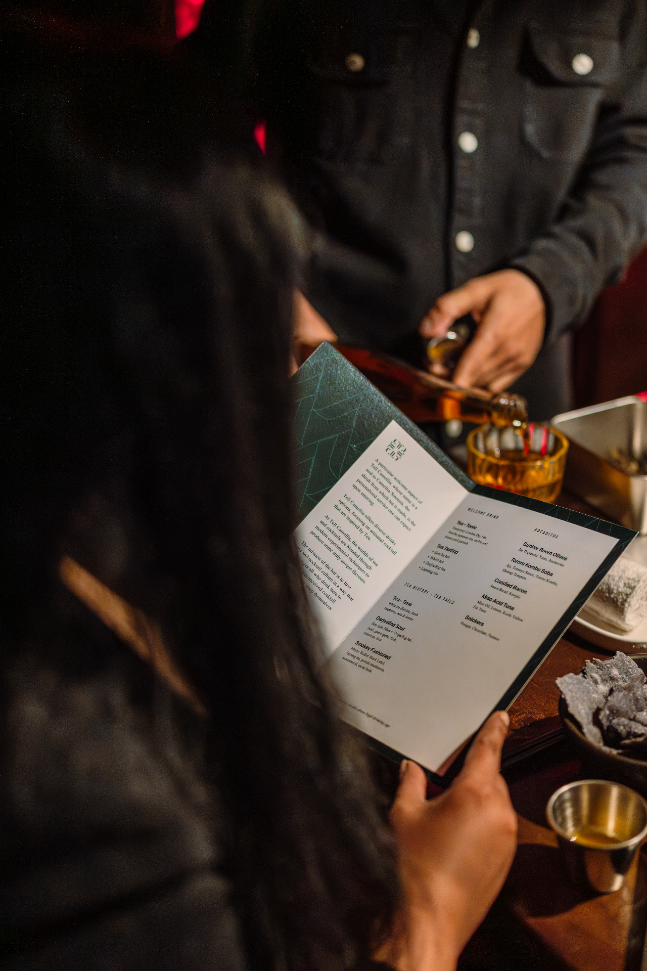 The Bunker Room, menu in hand