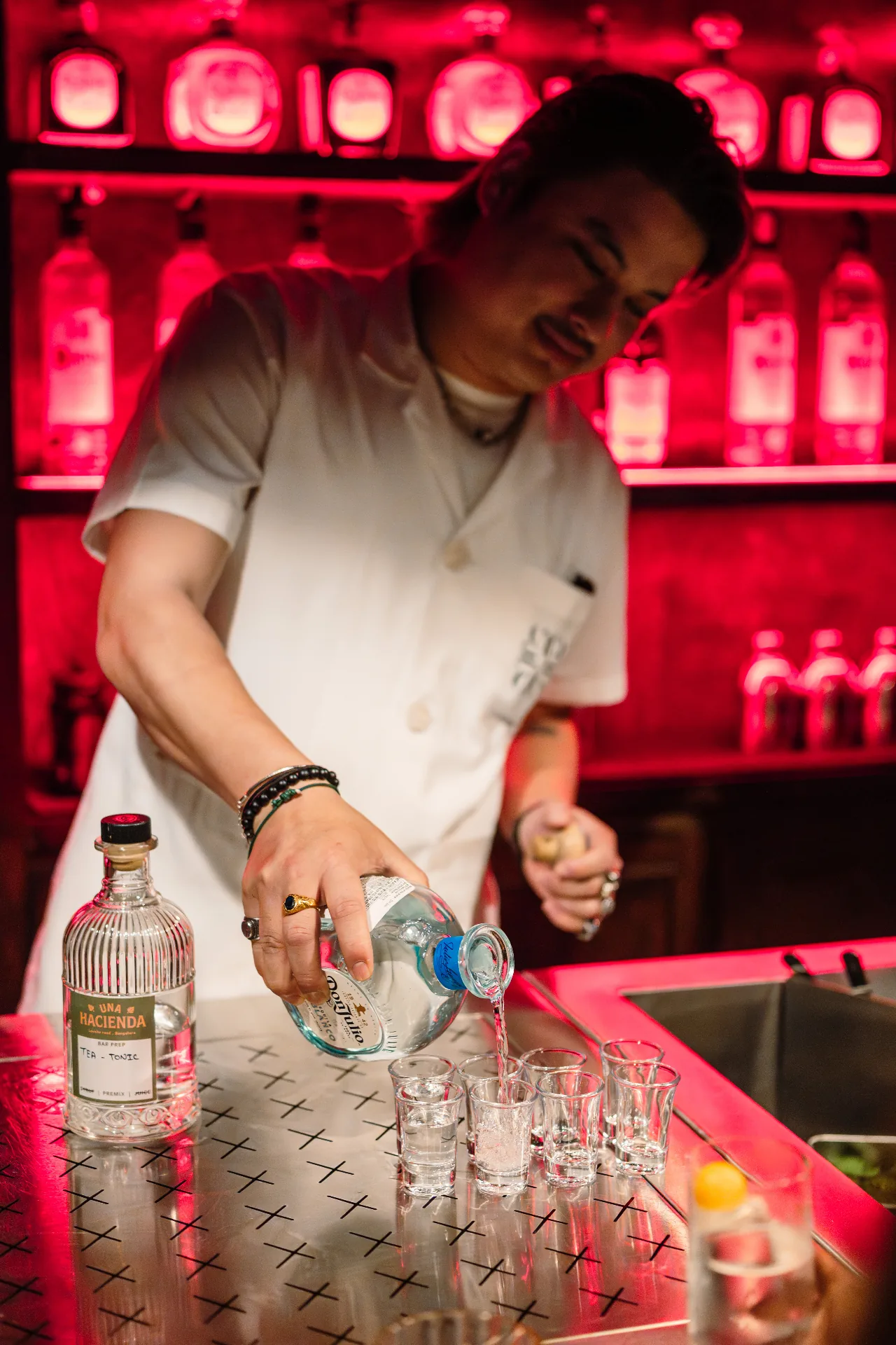 The Bunker Room, bartender pouring a drink